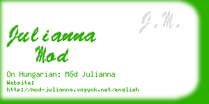 julianna mod business card